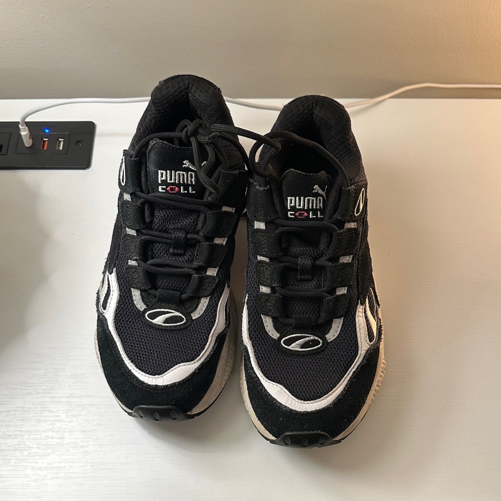 Puma Black and White Athletic Shoes